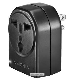 Ns-mnsa2u Insignia Insignia- Grounded Travel Adapter With 2 Usb Ports - Black