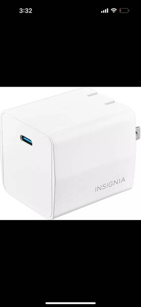 Ns-pw365c1w22 Insignia Insignia- 65w Usb-c Compact Wall Charger For Macbook Pro Air Windows