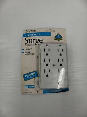 Eg63ib Intermatic Surge Protector 6 Outlet Wall Tap Power Strip White Emi 330j