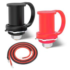 Ca4-aoa12513-1.2m Jamgoer Battery Jump Post 3/8 Inch Stud Waterproof Remote Terminals With Cover 25
