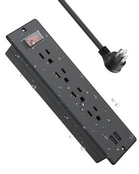 R-sp-4 Jgstkcity Conference Waterproof Furniture Recessed Power Strip With 4 Outlets 2 Usb Tab