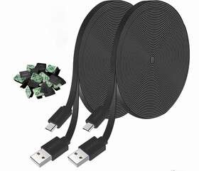 Cafa10 Jjmasee 2pack 10ft Power Extension Cable For Wyze Cam Black