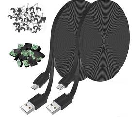Cafa26 Jjmasee 26ft Power Extension Cable For Wyze Cam V3/v4/og/v3 Pro Blink Arlo Black