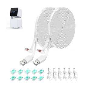 Jjcafwt2p20 Jjmasee 20ft Power Extension Cable For Wyze Cam Pan V3 Camera - 20 Ft White
