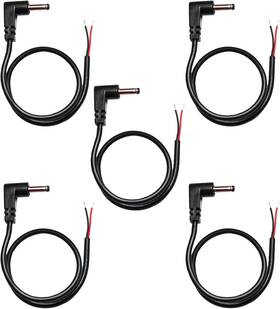 Jteyinh-pwr-001 Jteyinh 5 Pack Replacement 3.5mm X 1.35mm 90 Degree Right Angle Dc Power Male Plug