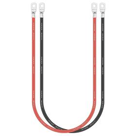 04050012 Jtron 20 Inch Cables 10 Awg 6-5 Gauge Red Black Pure Copper Rv Car Boat