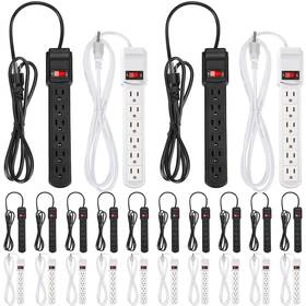 Wae-kanayu-83410 Kanayu 20 Pcs Power Strip Pack 6 Outlet Bulk Extension Cord Surge