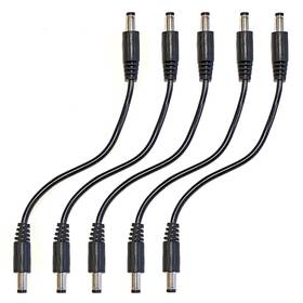 Keen Eye Inc. 5 Dc6mm Pack Dc 12 Volt 9 And More Power Adapter Male To 6 Inch Patch Cab