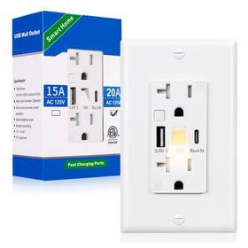 Ku-20tl Keygma Usb Outlet With Night Light Manual 20a 125v Electrical C 5v 4