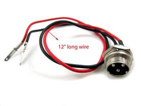 El-c0031 Kids Atv Parts Inc 3 Prong Battery Charger Connector Socket Charging Jack For Gas Electric Scoot