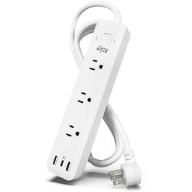 Xfl86 Kmc Usb-c Pd Surge Protector 3-outlet Power Strip 30w Delivery P