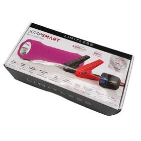 Limitless Innovations 855854004243 Jumpsmart 10-in-1 Portable Car Jump Starter Pink Powerful New