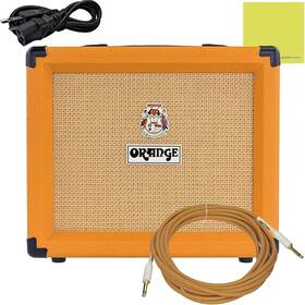 Liquid Audio 857954008503 Crush 20 20w Guitar Combo Amp Bundle With Pig Hog Woven Cable Orange