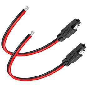 As14-01 Liwinting 2pcs Sae Connector Wire 30cm/0.98ft Car Extension Cable To 2 Pin Quic