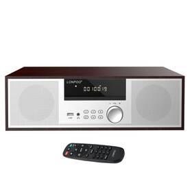 Lp-816 Lonpoo Stereo Shelf System For Home Vintage Cd Player 40w Rms Micro Mini Sys
