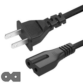 Lordtronics 198715864281 2 Prong Polarized 5ft Power Cord C7 Connector Ac Cable Replacement For