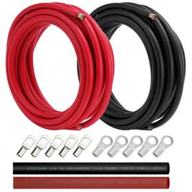 Ul1015 Lotfancy 958104885693 6 Awg Wire Gauge 20ft Red Black Tinned Copper Battery Cable