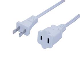 Lpins 796713861433 Extension Cord 10 Ft Thin Male Female Single Plug White Extens