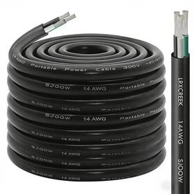 Lrxcreek 706531471769 Sjoow 14/3 Wire 50ft Tinned Copper 14 Awg Portable Power Cable Gauge 3 Co