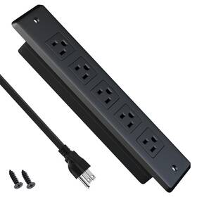 Ys-135802 Mazzgofor Furniture Recessed Power Strip With 5 Ac Outlets No Usb Port Flush Mount Desk