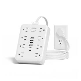 Mp01u02 Mcscn Ultra Thin Flat Plug Surge Overload Protector Power Strip Wall Outlet With 8