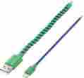 Md-ma5sc4 Modal Apple Mfi Certified 4 Twist Lightning Cable Blue Green 600603189296