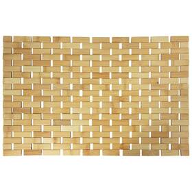 Megachef 840191210587 Bamboo Wood 16.25 X 24.5 Inch Rectangle Bathroom Mat