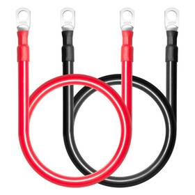 Mp-c002-08-207 Milapeak 4 Awg Battery Cables 2 Feet Gauge Marine Inverter Cable Set With 3