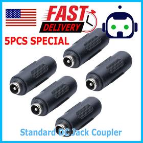 Miniduino 845832023328 5x Dc Coupler Female To F/f 5.5mm 2.1mm Barrel Jack Power Connector Plug