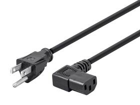 107675 Monoprice Power Cord - 18awg 10a 125v 3-prong Black 3 Feet