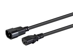 140123 Monoprice 3-prong Extension Cord - 12ft Black Iec 60320 C14 To C13