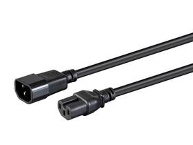 142052 Monoprice Heavy Duty Power Cable 1ft Black Iec 60320 C14 To C15 15a