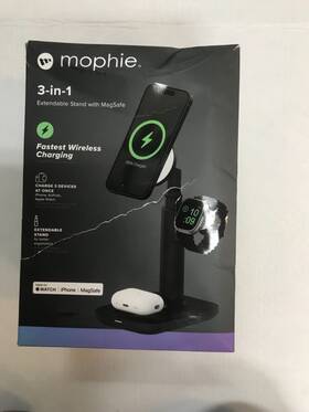401311349 Mophie - 3-in-1 Extendable Charging Stand With Magsafe Black- Open Box
