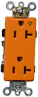 81919 Morrisproducts Ground Duplex Isolated Orange Receptacle 20a-125v Decorator