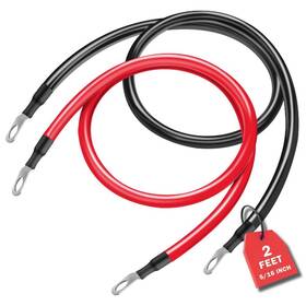 Motorbymotor 631978831411 Battery Cable 4 Awg Inverter Cables With Pure Copper 5/16 Inch Termi