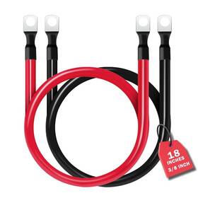 Motorbymotor 631978831435 4 Gauge Battery Cable 18 Inch Awg With 3/8ftft Terminals Pure C