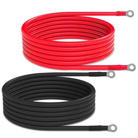 Netsolar 768383629385 6 Gauge Battery Cable 10ft Red And Black Awg Pure Copper Wire For Solar &