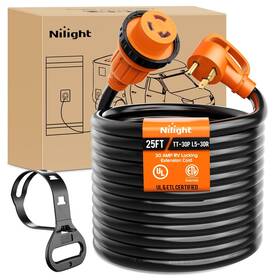 50404rv Nilight 30 Amp 25ft Rv Locking Extension Cord 125v Heavy Duty 10 Gauge Pure C