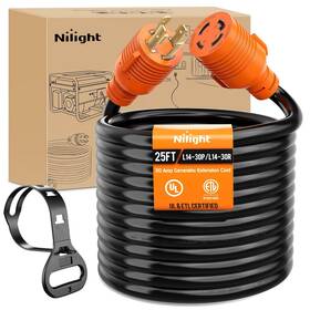 50454rv Nilight 30 Amp 25ft Generator Extension Cord 125/250v 7500 Watt Heavy Duty 10