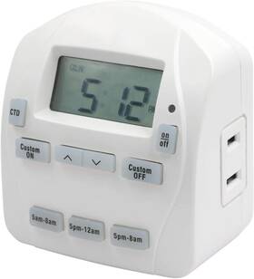 9001-0271 No Prime Tnidp12 Ez-set 1-outlet 24-hour Digital Indoor Timer