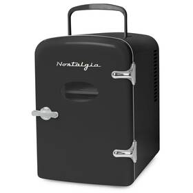 Nostalgia 810061708452 Retro Mini Fridge And Heater - 6-can Capacity 12-volt Power Adapte