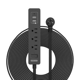 Gpc-3a2u-us Ntonpower Long Extension Cord 15 Ft Ultra Thin Flat Under Car