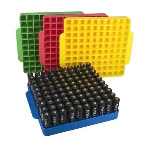 Fba-bc-1 Odiche 100 Slot Aa Battery Case Holder Storage Vault Container For Drawer Organizati