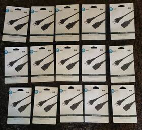 Onn 681131183888 Lot Of 15 Ac Power Cord Compatible With Most Tv S Pc Monitors And More