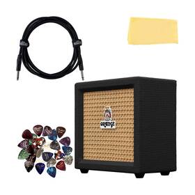 Orange 660845729353 Crush Mini Guitar Combo Amplifier - Black Bundle With Instrument Cable