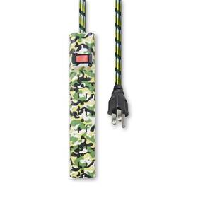 Oskos 082721411372 Power Strip 6 Outlets With 6ft Braided Cord Built-in Circuit Breaker Ul Li