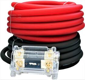 Patron Usa 826843941450 Pkit025rb Gauge 50 Feet Wire Red / Black Amplifier Amp Power/ground