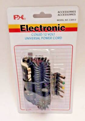 5-tips Phc 080558185794 Heavy Duty Coiled Universal 12v Replacement Power Cord With