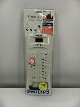 Spp3201wa Philips Spp3201wa/17 Surge Protector 10 Outlet Power Strip White 3240j 8ft Cord