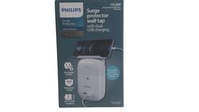 Sps6022wa Philips Sps6022wa/37 Surge Protector Wall Tap 6 Outlet Dual Usb Charger Removable Shelf Home